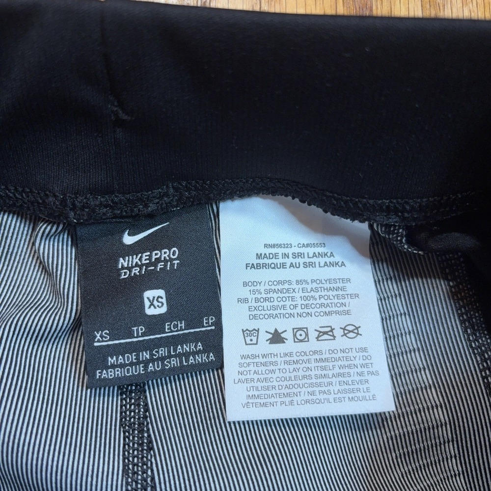 NIKE PRO Dri Fit Activewear Training Pants Womens XS Leggings Athletic U5770-010 - Picture 5 of 9